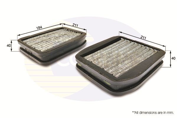 COMLINE EKF135A: Filtro de habitáculo Filtro de carbón activado