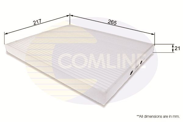 COMLINE EKF137: Suodatin, sisäilma Siitepölysuodin