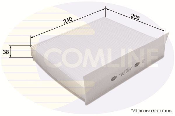 COMLINE EKF161: Szűrő, utastér levegő pollenszűrő