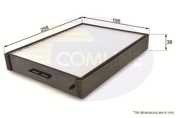 COMLINE EKF227: Filtrs, Salona telpas gaiss Smalkās attīrīšanas salona filtrs