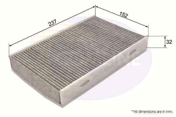 COMLINE EKF305A: Filtre d'habitacle Filtre à charbon actif