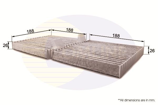 COMLINE EKF319A: Interieurfilter Carbon filter
