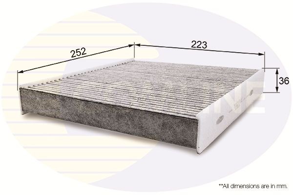 COMLINE EKF332A: Filter vnútorného priestoru Filter aktívneho uhlia