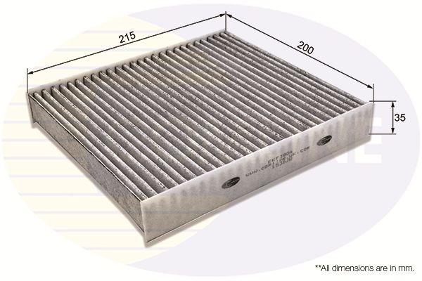 COMLINE EKF380A: Szűrő, utastér levegő aktívszén szűrő