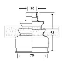 FIRST LINE FCB2783: Asmanchetten set Met bellen