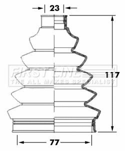 FIRST LINE FCB6068: Asmanchetten set Thermoplastic, Met bellen