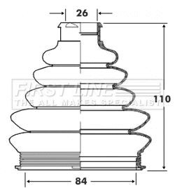 FIRST LINE FCB6071: Asmanchetten set Thermoplastic, Met bellen