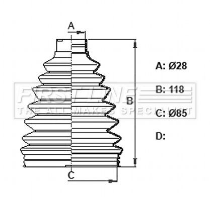 FIRST LINE FCB6163: Asmanchetten set Thermoplastic, Met bellen