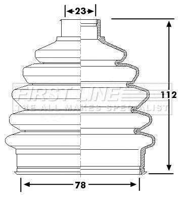 FIRST LINE FCB6251: Asmanchetten set Thermoplastic, Met bellen