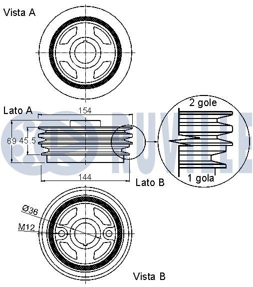 RUVILLE 55400: Polea tensora, correa dentada