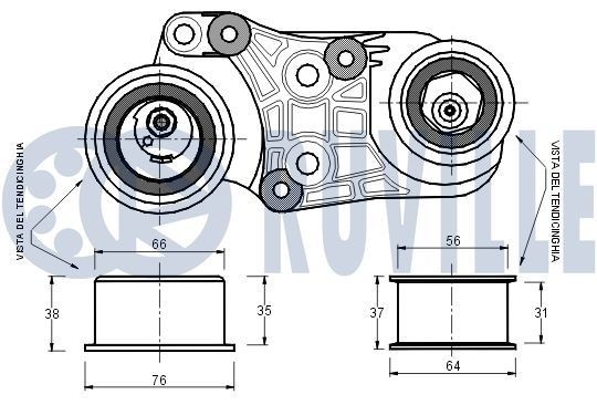 RUVILLE 5585071: Kit de correa de distribución usable en vehículos con corriente de carga de alternador: 166