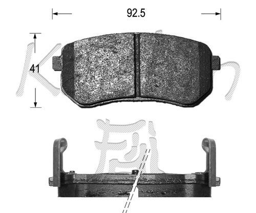 KAISHIN FK11160 Bremsbeläge Hinterachse