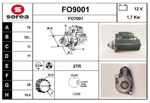 SNRA FO9001: Starter 1,7kW