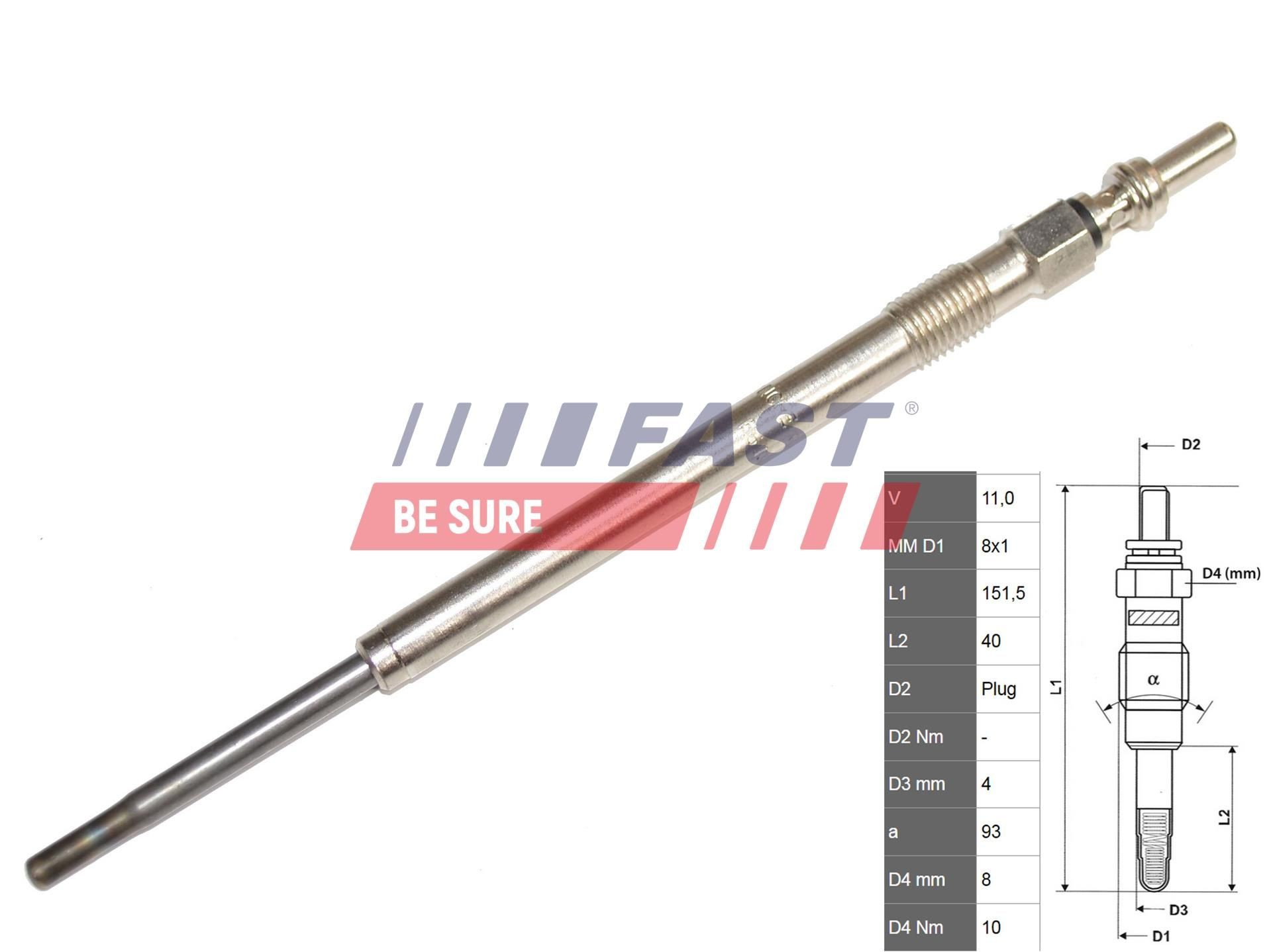 FAST FT82706: Bougie de préchauffage