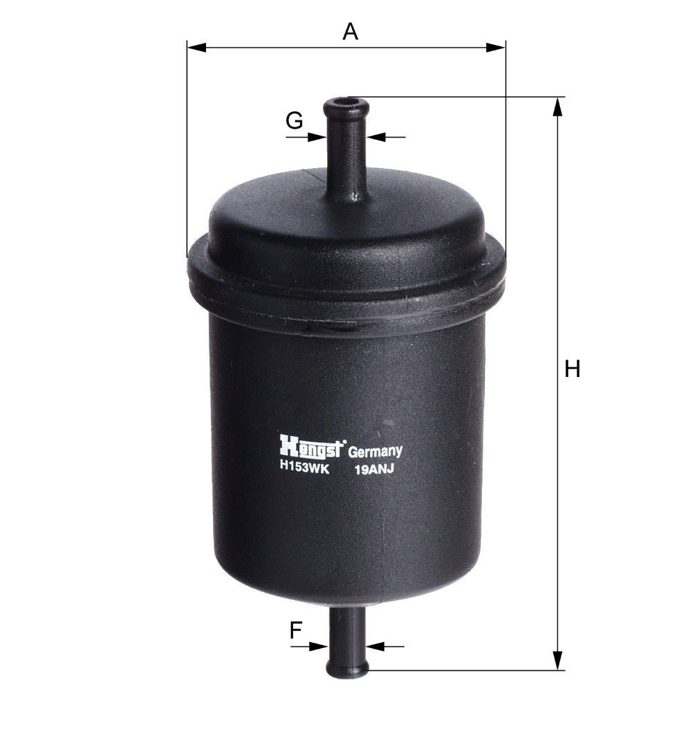 HENGST FILTER H153WK: Brandstoffilter