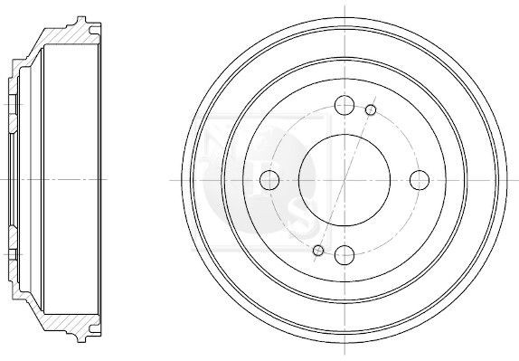 NPS H340A00: Спирачен барабан задна ос, 217mm, 180mm
