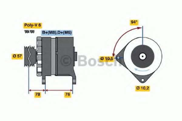 BOSCH 0 120 468 103: Alternator 140A