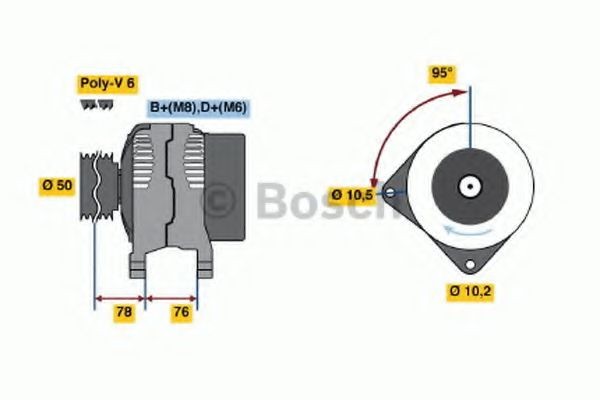 BOSCH 0 120 485 048: Alternator 90A