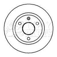 KEY PARTS KBD4004: Bremsscheibe Ø: 238mm, voll, Ø: 238mm, unbeschichtet