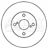 KEY PARTS KBD4379: Bremžu diski Ø: 255mm, ventilējams, Ø: 255mm, bez pārklājuma