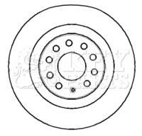 KEY PARTS KBD4383: Bromsskiva Ø: 312mm, ventilerad, Ø: 312mm, obeskiktad