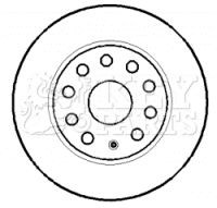 KEY PARTS KBD4384: Piduriketas Ø: 260mm, täis, Ø: 260mm, katmata