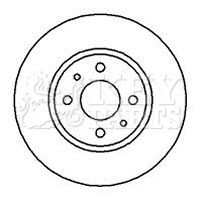 KEY PARTS KBD5086: Bremžu diski Ø: 257mm, ventilējams, Ø: 257mm, bez pārklājuma
