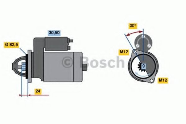 BOSCH 0 986 011 150: Starter 2,3kW