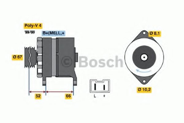 BOSCH 0 986 034 000: Generaator 60A
