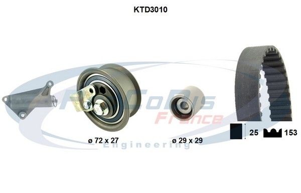 PROCODIS FRANCE KTD3010: Fogasszíj készlet Fogszám: 153