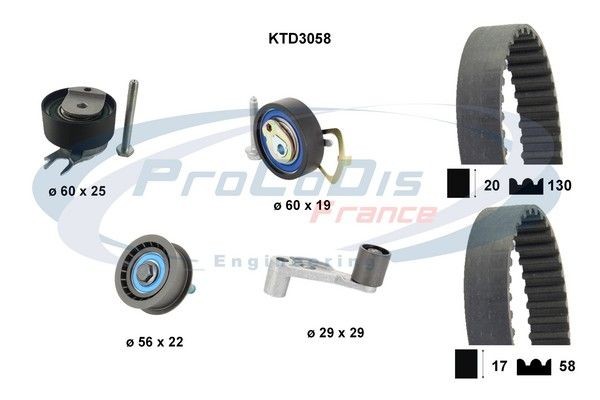 PROCODIS FRANCE KTD3058: Kit de correa de distribución