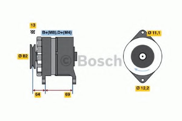 BOSCH 0 986 041 940: Alternator 35A