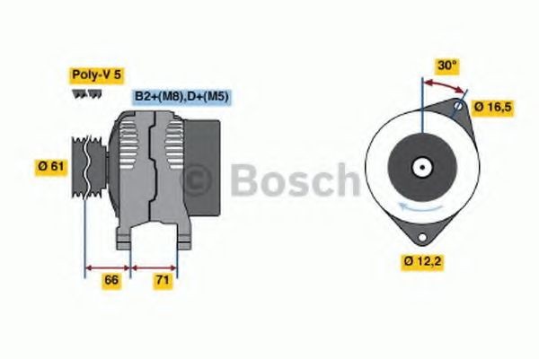 BOSCH 0 986 042 760: Alternator 105A