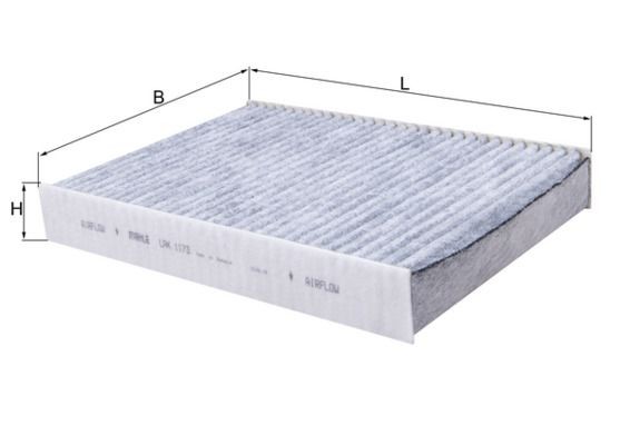 KNECHT LAK 1173: Interieurfilter Carbon filter