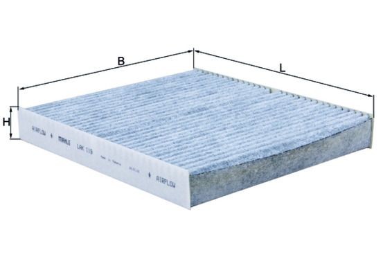 MAHLE LAK 119: Filtro abitacolo Filtro al carbone attivo