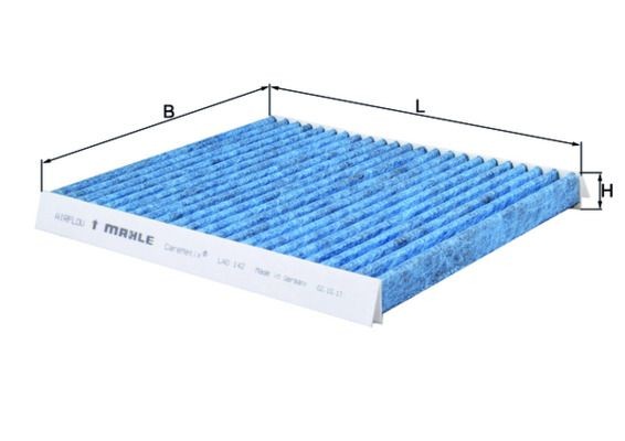 MAHLE LAO 142: Innenraumfilter Aktivkohlefilter, mit antiallergischer Wirkung, mit antibakterieller Wirkung, LX 4003