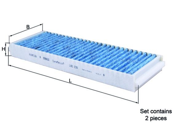 KNECHT LAO 239/S: Innenraumfilter Aktivkohlefilter, mit antiallergischer Wirkung, mit antibakterieller Wirkung, CareMetix®