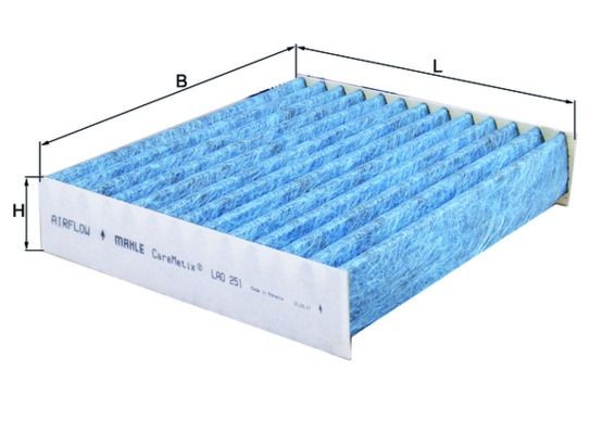 KNECHT LAO 251: Innenraumfilter Aktivkohlefilter, mit antiallergischer Wirkung, mit antibakterieller Wirkung, CareMetix®