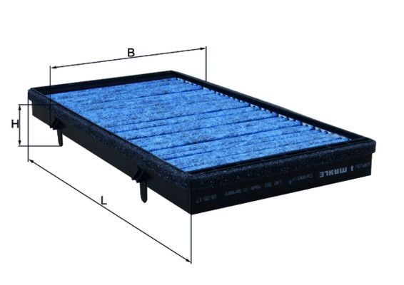 KNECHT LAO 382: Interieurfilter Carbon filter, Met anti-allergische werking, Met antibacteriële werking, CareMetix®