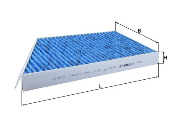 MAHLE LAO 57: Filtre d'habitacle Filtre à charbon actif, aux propriétés anti-allergènes, avec effet antibactérien, LX 4003