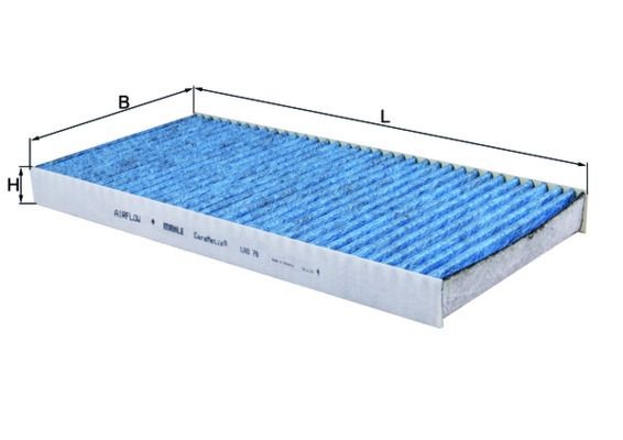 MAHLE LAO 78: Innenraumfilter Aktivkohlefilter, mit antiallergischer Wirkung, mit antibakterieller Wirkung, LX 4003