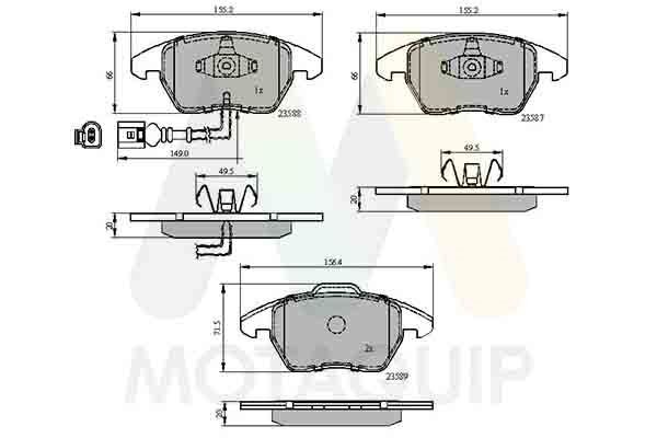 MOTAQUIP LVXL1231: Klocki hamulcowe