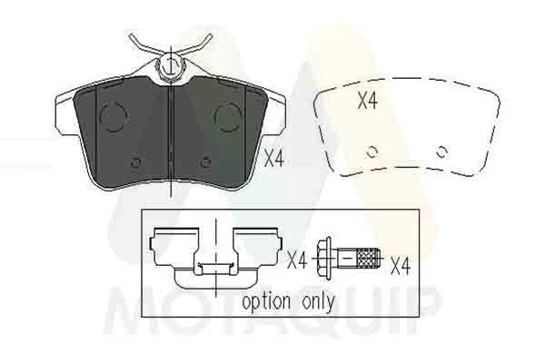MOTAQUIP LVXL1641: Remblokken Met bouten