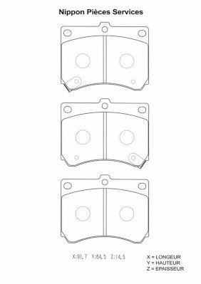 NPS M360A35: Bremsbeläge Vorderachse