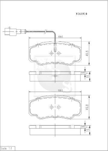 NPS N361N10: Remblokken Achteras