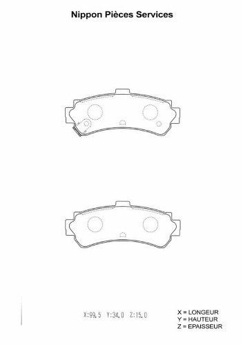 NPS N361N66: Bremseklodser bagaksel