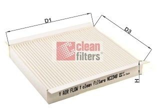 CLEAN FILTER NC2348: Filtro abitacolo Cartuccia filtro