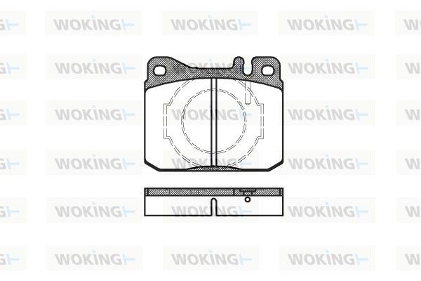 WOKING P1103.40: Juego de pastillas de freno Eje delantero, con accesorios, con lámina adhesiva