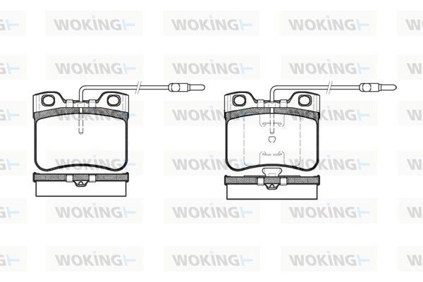 WOKING P3473.14: Bremžu kluči Priekšējais tilts, ar piederumiem, ar atsperi, ar līmplēvi