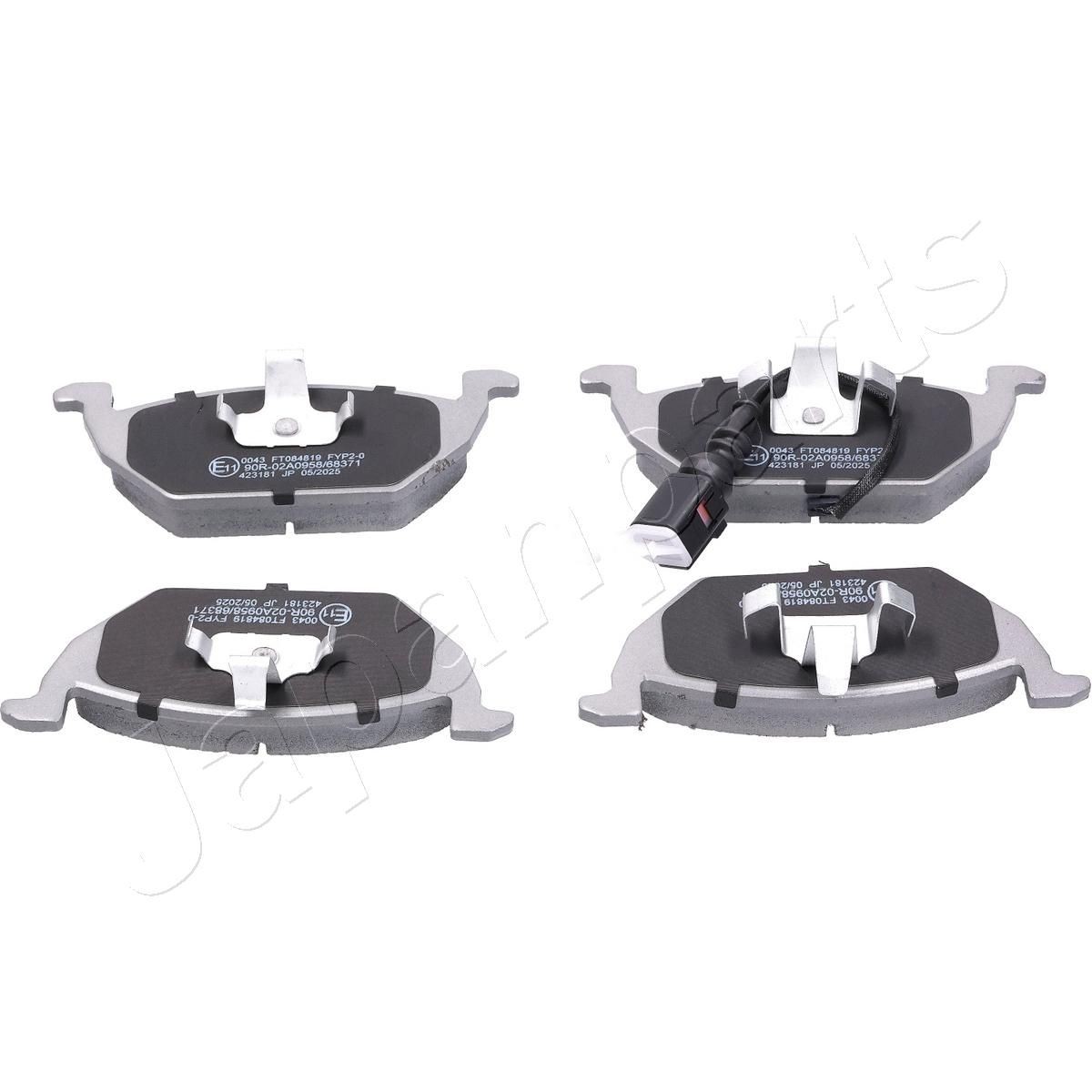 JAPANPARTS PA-0043AF: Piduriklotsid Esisild